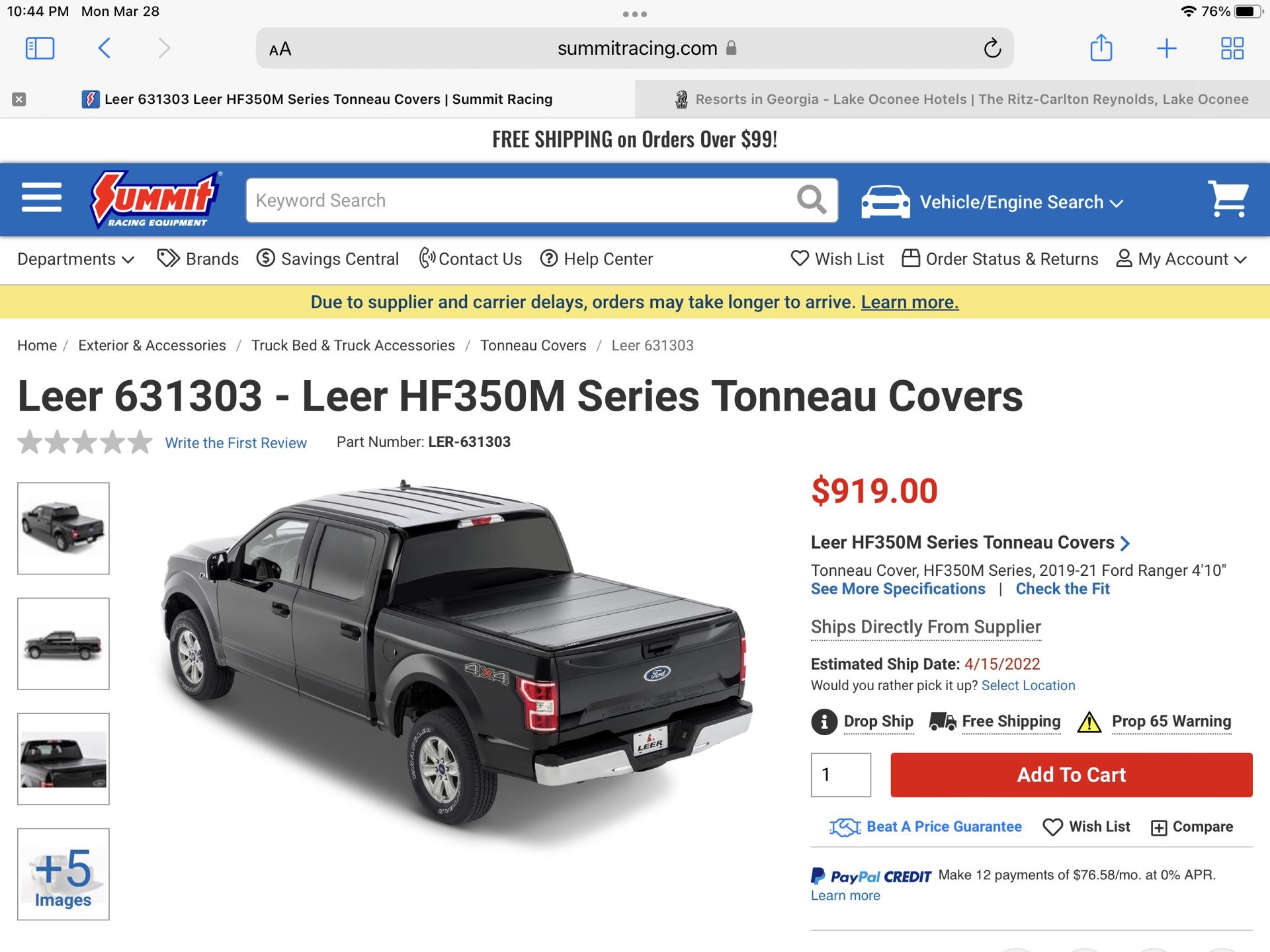 Truck Bed Cover….reduced To $300 OBO Ford Ranger 5’ Bed
