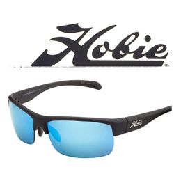 HOBIE WHARF Satin Black Sport w POLARIZED Cobalt Blue SUNGLASSES ‼️ NEW - NO BOX ‼️ BEST DEAL In Town ‼️