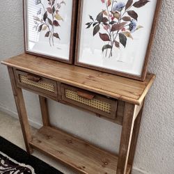 Beautiful Side Table & Framed Art