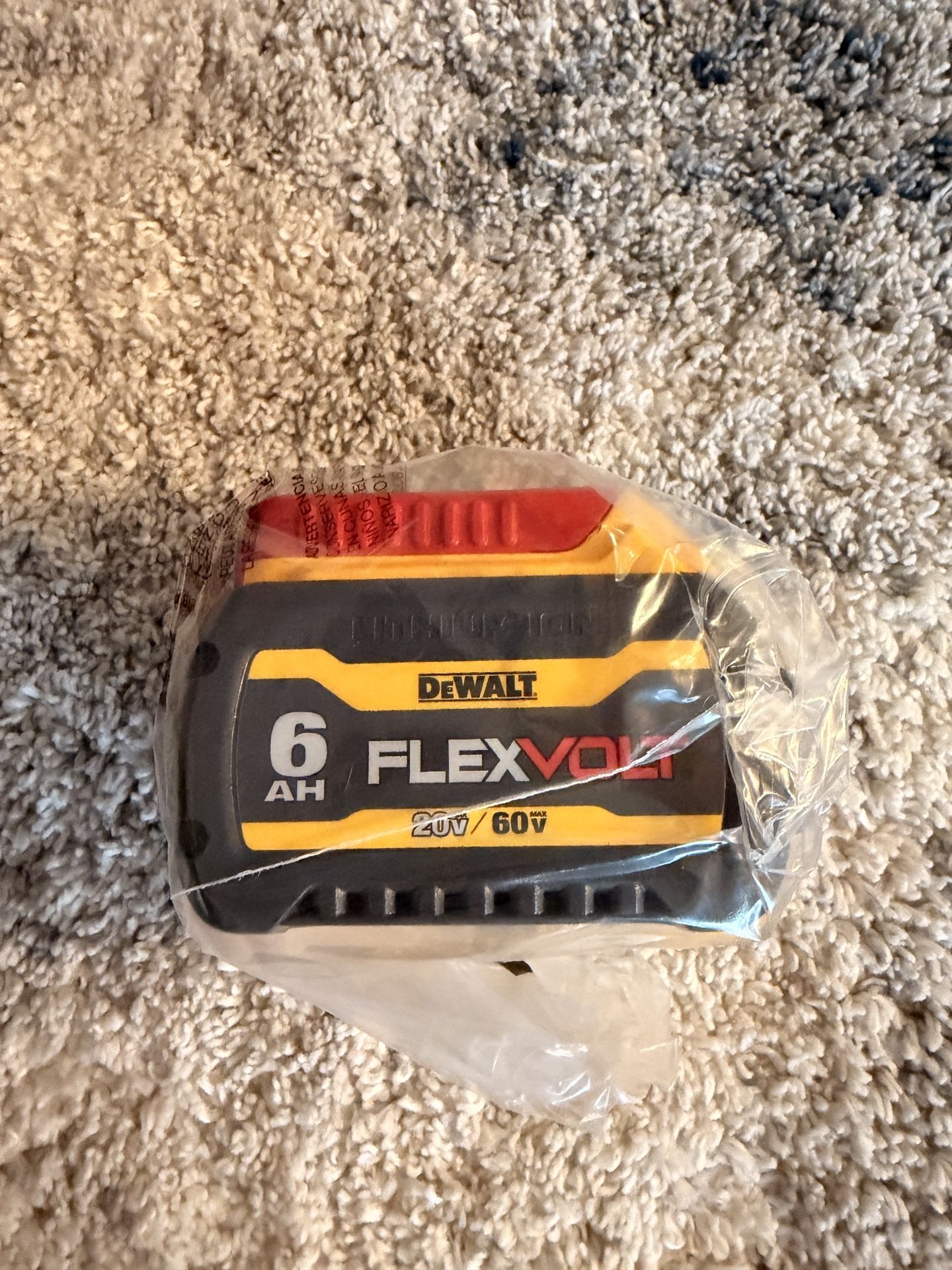 New DEWALTFLEXVOLT 20V/60V MAX Lithium-Ion 6.0Ah Battery