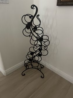 Wrought iron wine stand