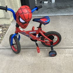 Marvel spider man bike with training wheels hotsell
