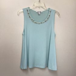 Women’s forever 21 polyester/spandex sleeveless top with beaded neck line… So small
