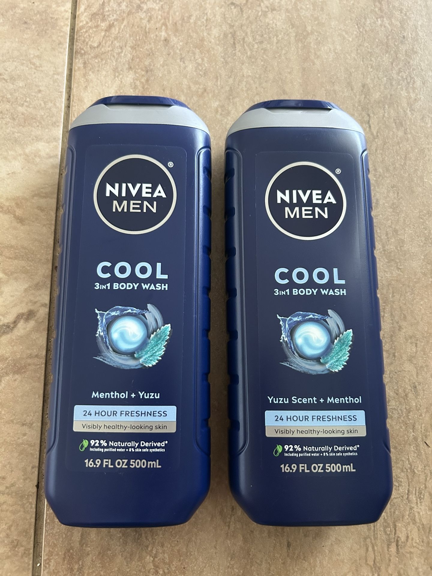 Men, Cool 3 in 1 Body Wash, Menthol & Yuzu, 16.9 fl oz (500 ml)