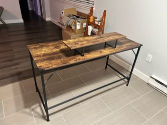 Desk/Table with Riser for Monitor