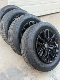 20” Gloss Black Chevy Rims & Bridgestone Tires and Rims