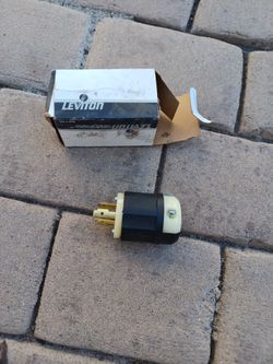 Leviton 2311Locking Plug, 20 Amp, 125 Volt, Extra-Heavy Duty Industrial Grade, Black & White