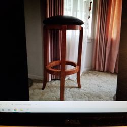 Stool  Leather Seat, Tunable Seat 