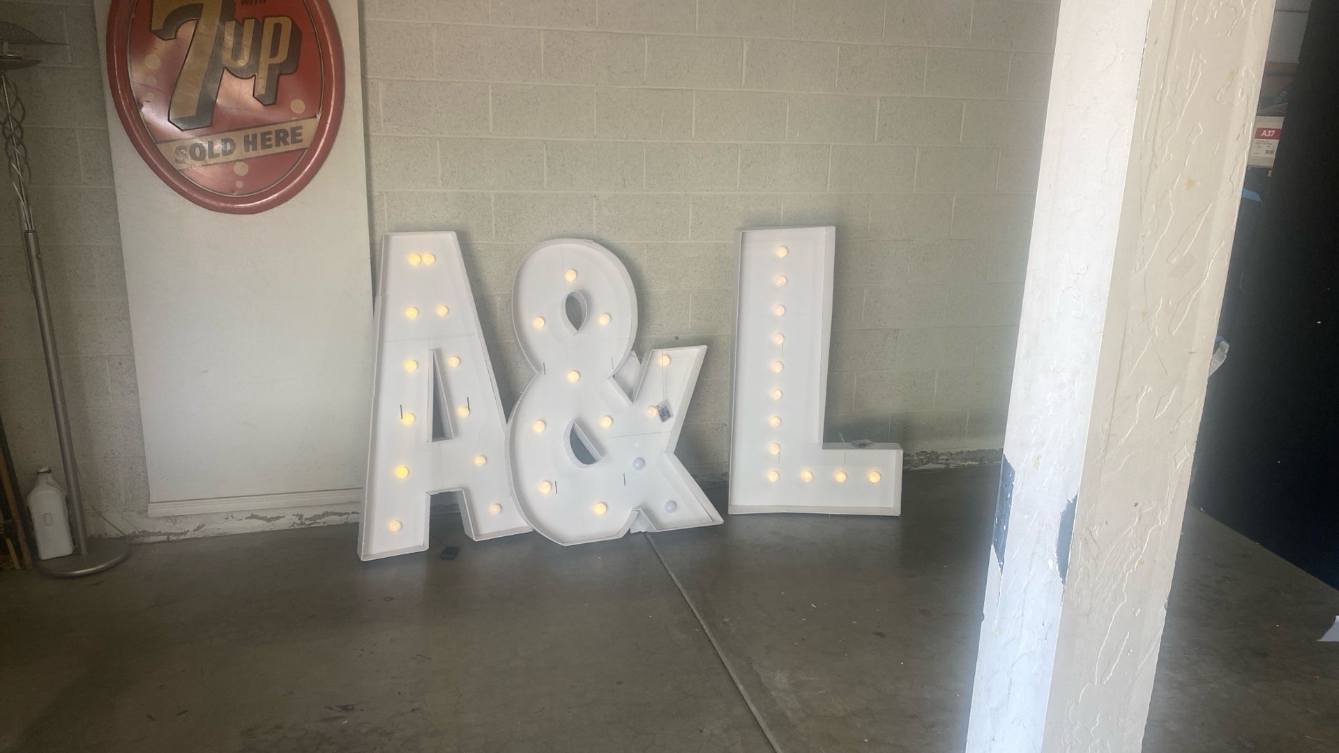 Lighted Hard Foam Letters