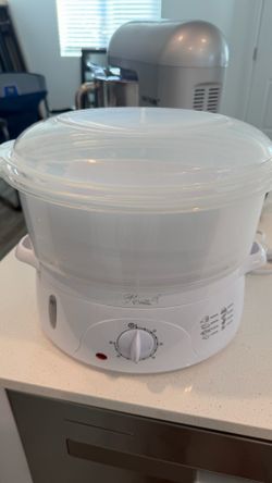 Rosewill Electric Food Steamer with 3 Tiers BPA-Free Stackable, Dishwasher Safe Baskets, 800W with fast steam heating within 40s, Auto shut-off and 60