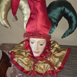2 Court Jester Decorative Head
