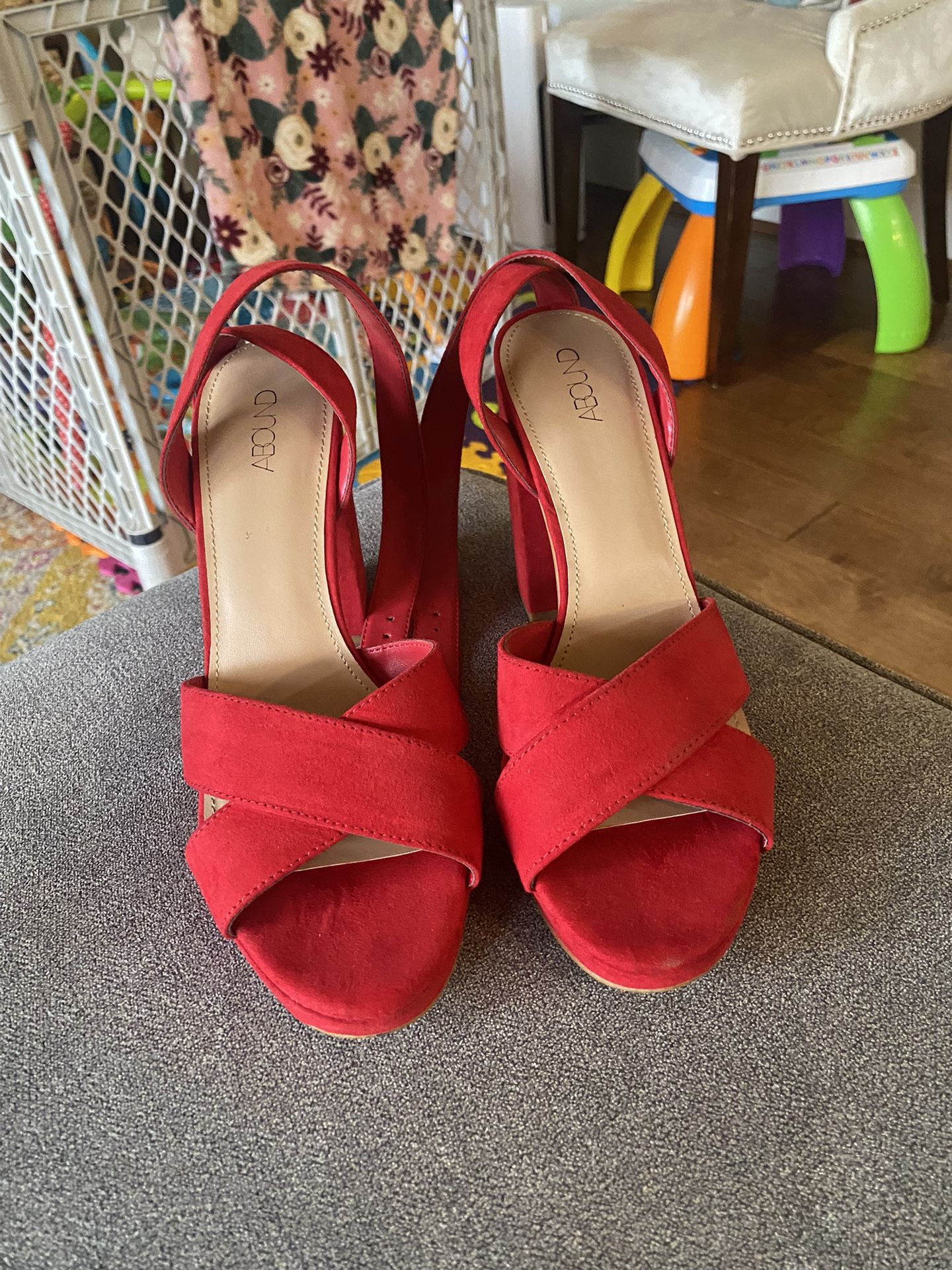 Red Suede Heels