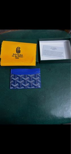 Goyard Card Holder Wallet Blue