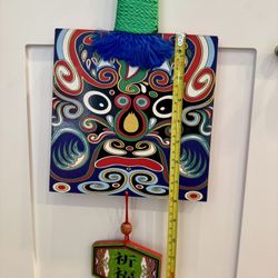 Chinese Opera Mask Wall Hanging / Home Blessing Decor