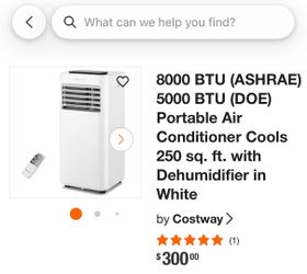 Costway 8000 BTU Portable Air Conditioner