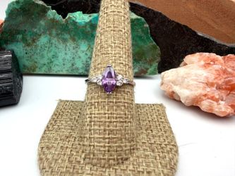 Vintage Sterling Silver Amethyst Ring