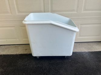 Heavy Duty Commercial Rolling Utility Bin Cart on Casters - No Lid