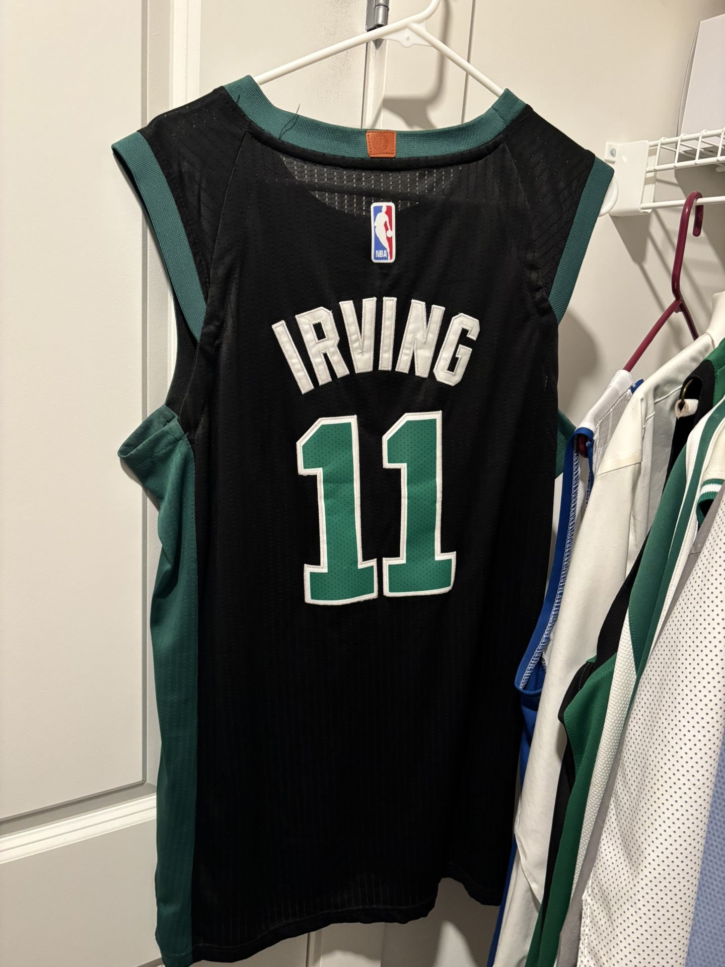 Kyrie Irving Boston Celtics Green and Black Alternate Road Jersey