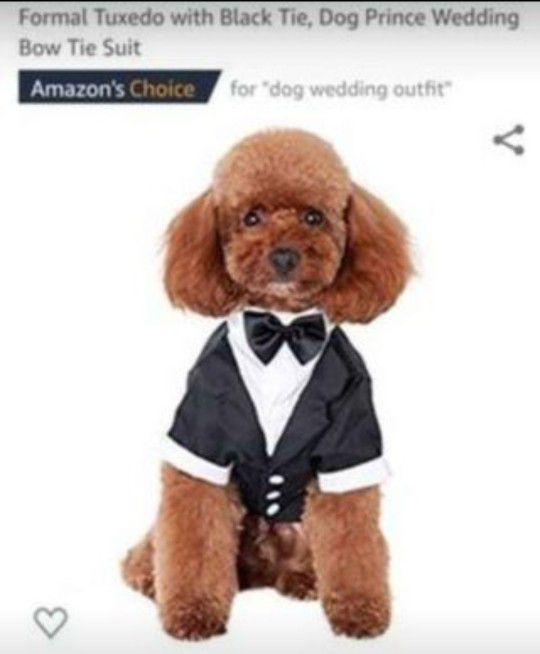Pet  Formal Tuxedo Tie or dog not included large available