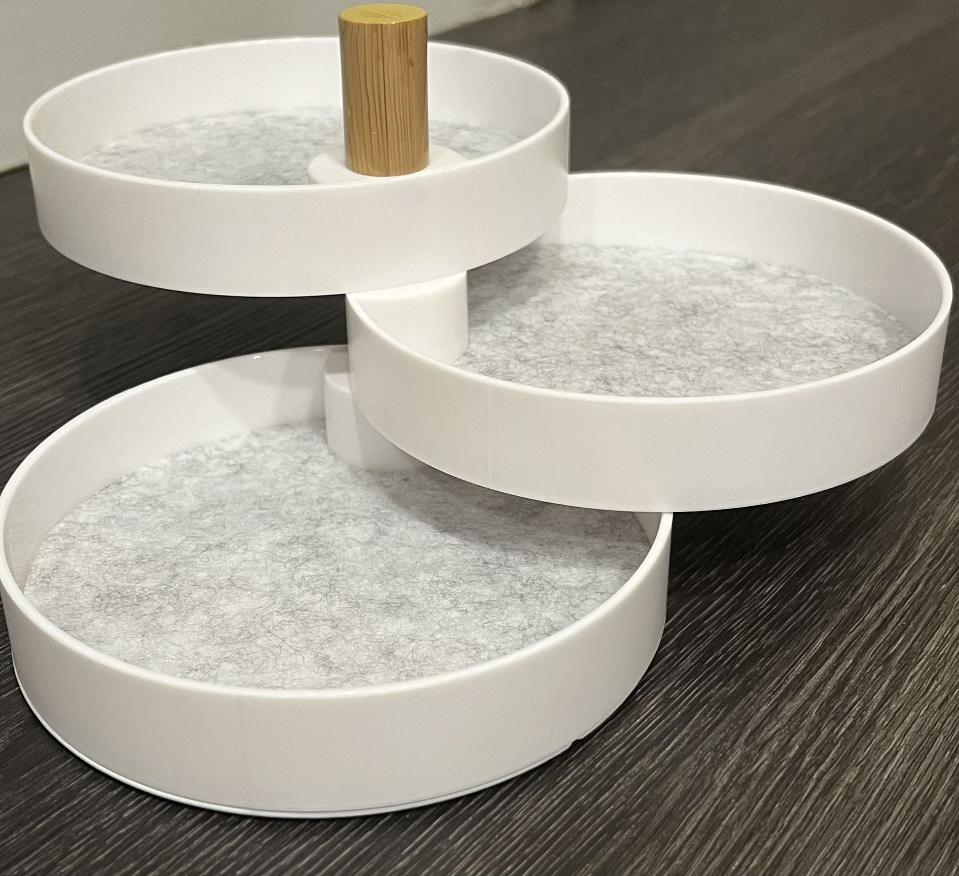 tiered catch all tray organizer for jewelry trinkets