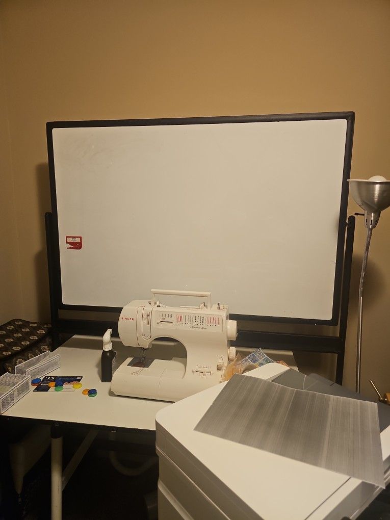double sided white board on wheels