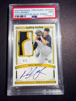 Paul Skenes 2024 National Treasures RC Auto Patch PSA 9