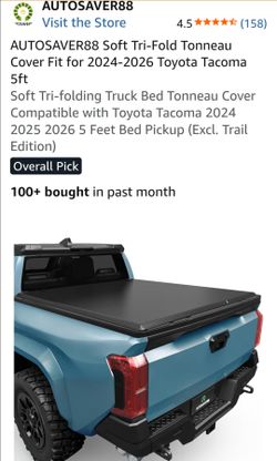 New Tacoma Soft Tri-fold Tonneau Cover