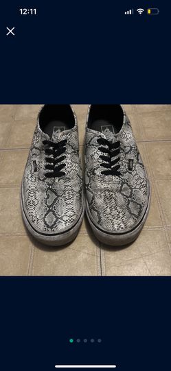 Black And White Snakeskin Vans Size 11.5