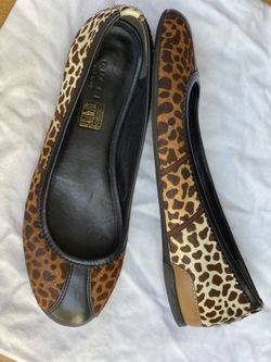 Gucci leather and animal-print on pony hair flats - sporty and funky. 37