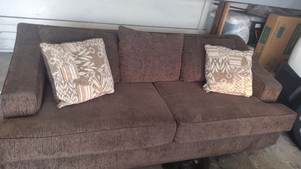 Clean Large Brown Couch