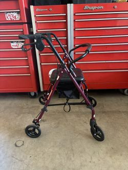 Rolling Walker with Seat & Storage – Foldable Mobility Walker