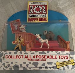 1991 Walt Disney's 101 Dalmatians McDonald's Happy Meal Retail Counter Display
