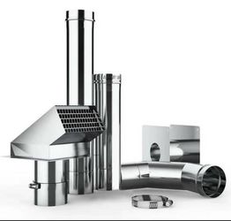 CAMPLUX 3" Horizontal Stainless Steel Vent Pipe Kit for Indoor Tankless Water Heater