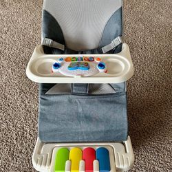 CuddoBaby Baby Bouncer 4-in-1 on Wheels |Detachable Pianos, Feeding Tray| 3-Level Recline Foldable Seat with Play Bar for Infant to Toddler 0-6, 0-12,