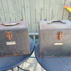 2 Mid Century  Craftsman  Tool Boxes Great Display Pieces Both For $25