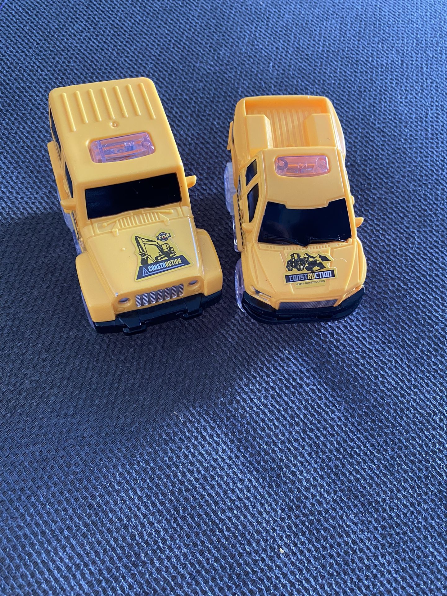 Yellow Light Up Running Car Trucks