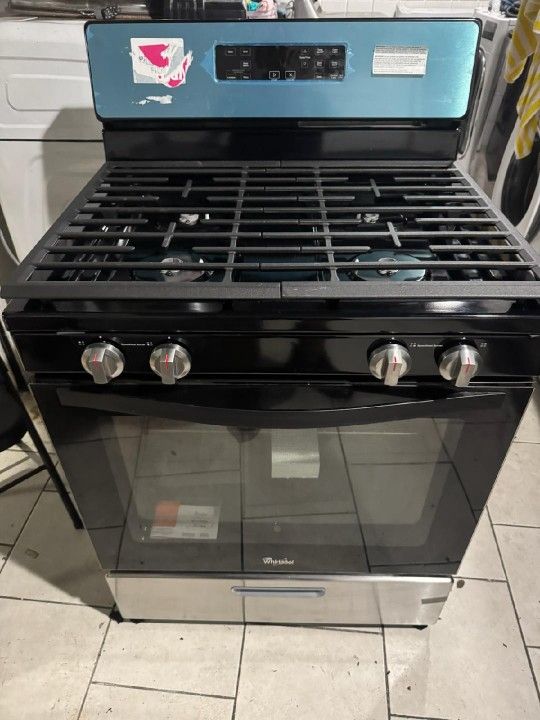 NEW !! WHIRLPOOL 30" STAINLESS STEEL 4 BURNER GAS STOVE