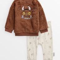 NWT Gruffalo Novelty Fluffy Sweatshirt & Joggers Pants Set 9-12  months Baby