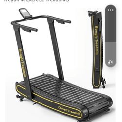 Curved Treadmill, Curved Treadmills Home, Non-Electric Motorized Treadmill-300 LBS Capacity，No Assembly Required Self-Generated Curved Treadmill Exerc