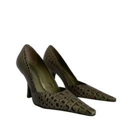 Bebgirls Croc Embossed Leather Pumps Size 6b