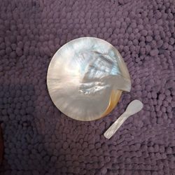 NEW Mother of Pearl Caviar Dish and Spoon