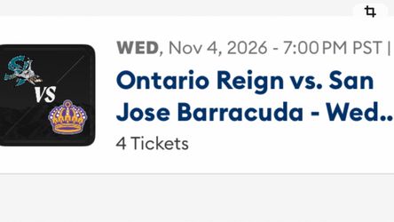 Ontario reign vs. San Jose Barracuda