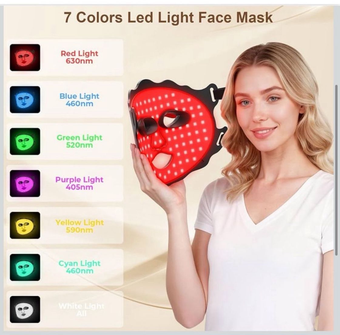 Red Light Therapy for Face, Led Face Mask Light Therapy with Rechargeable Remote, LED Face Mask Light Therapy at Home, Comfortable Red Light Therapy M