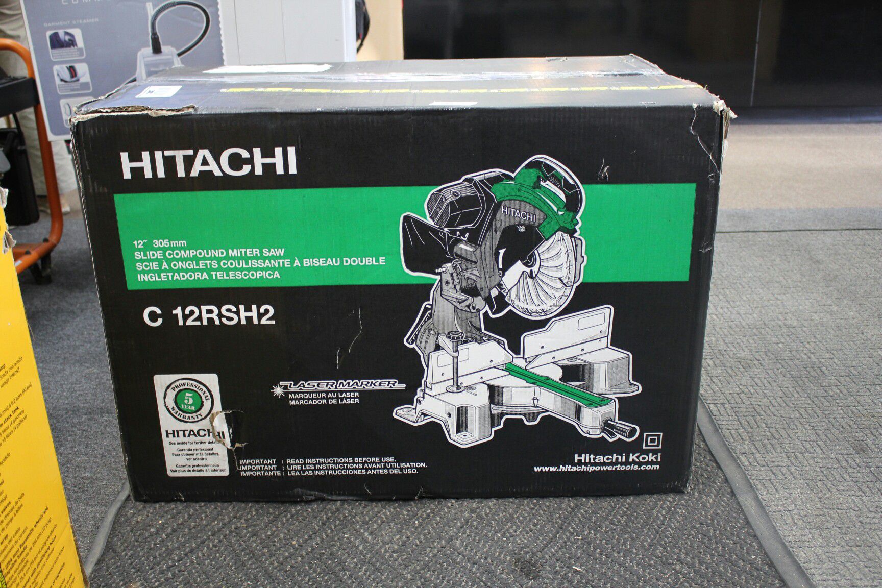 Hitachi 12" Miter 15-Amp Bevel Slide Laser Compound Miter Saw