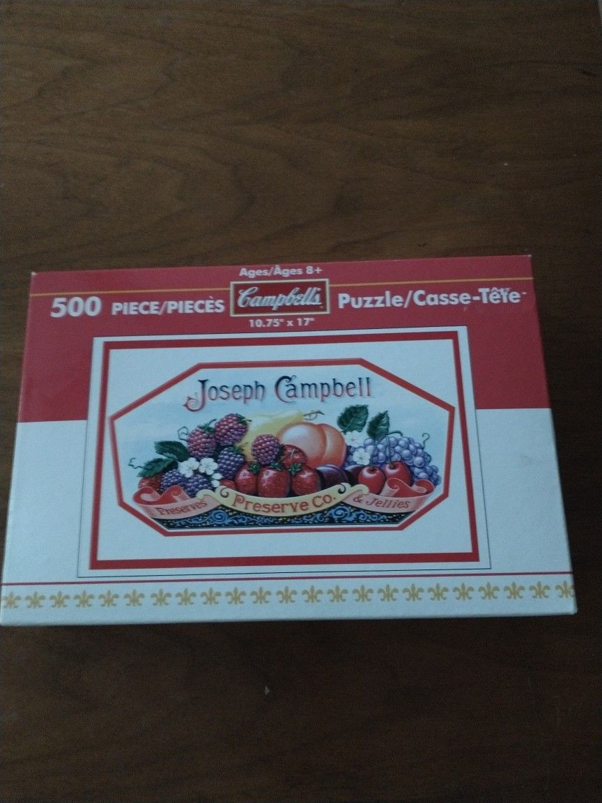 2004 Campbell's 500 Piece Jigsaw Puzzle  "Joseph Campbell Preserves & Jellies"