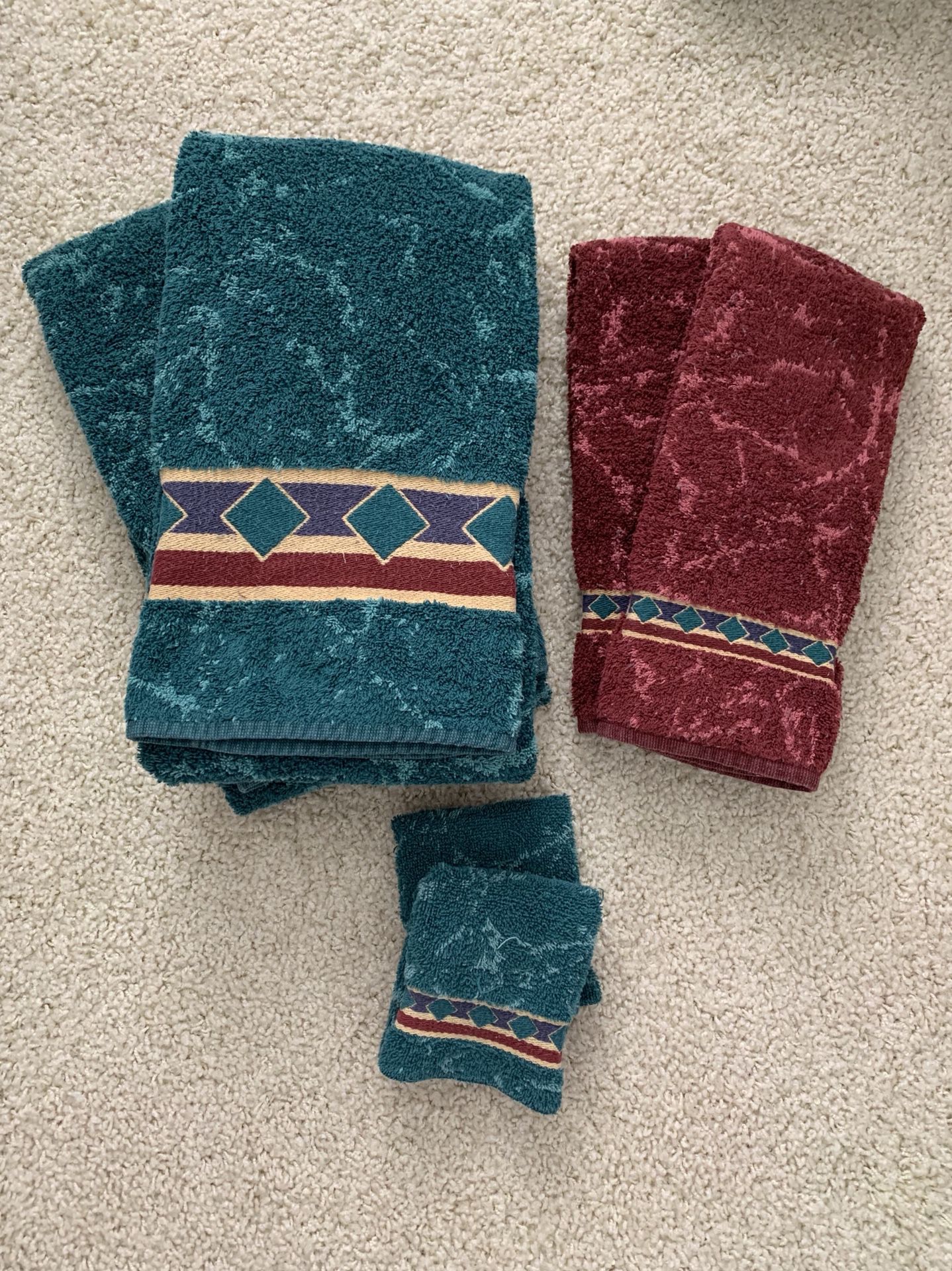 6 piece decorative bath towel set