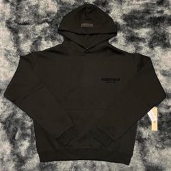 🔥 ESSENTIALS FEAR OF GOD BLACK HOODIE – SIZE XL (NEW)