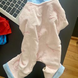 Pink Fleece Dog Pjs