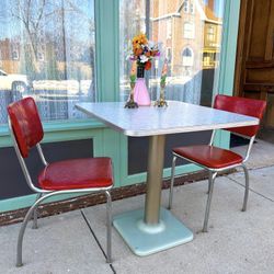 Vintage Chrome Dinette Set Retro MCM