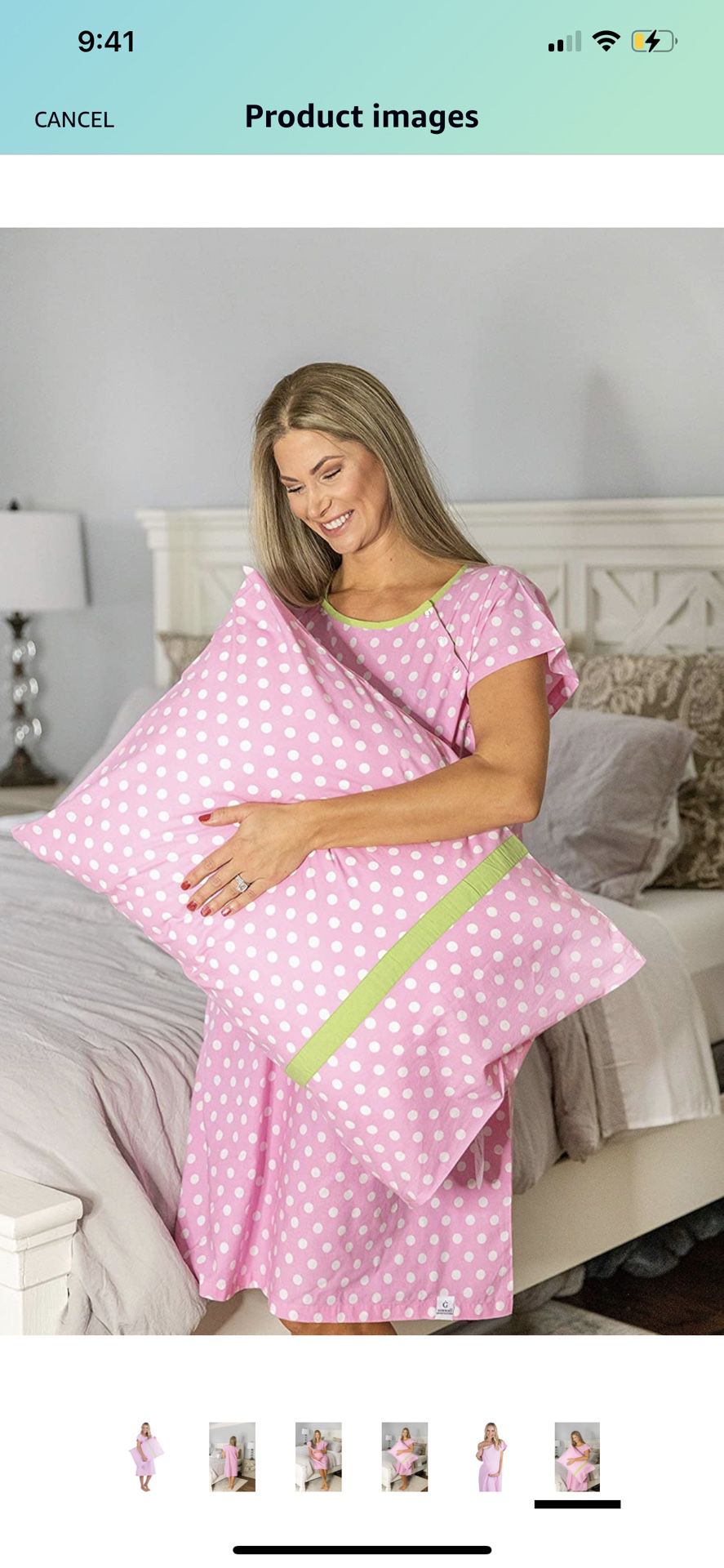 Hospital Gown And Pillowcase+ Labor Delivery Nursing Robe 2pc